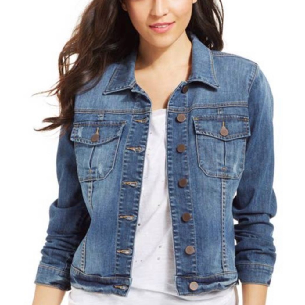 Kut from the Kloth Blue Denim Jean Jacket